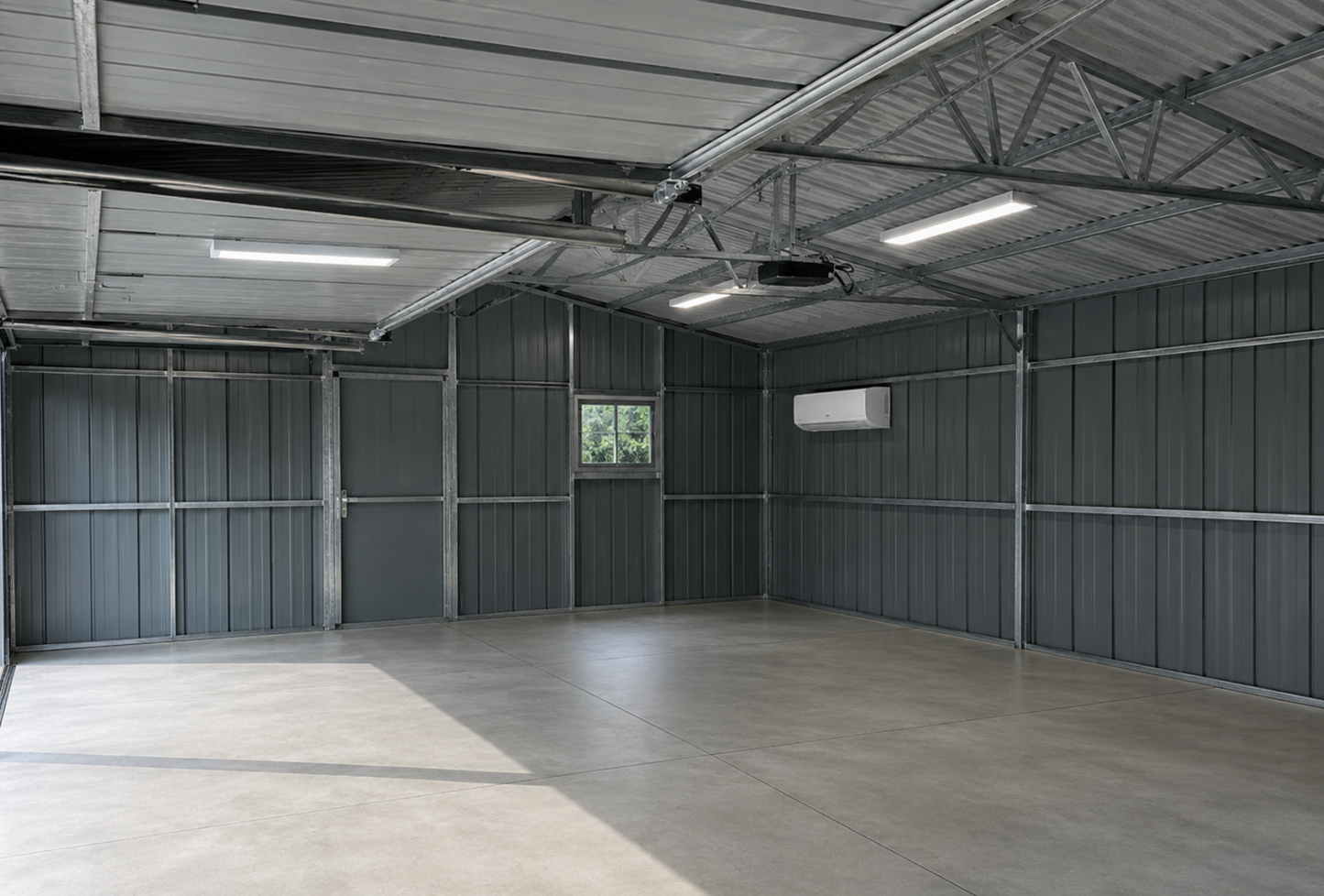 PREMIUM Werkstatt Stahlgarage mit Unterstand 12x6m inkl. Aufbau!