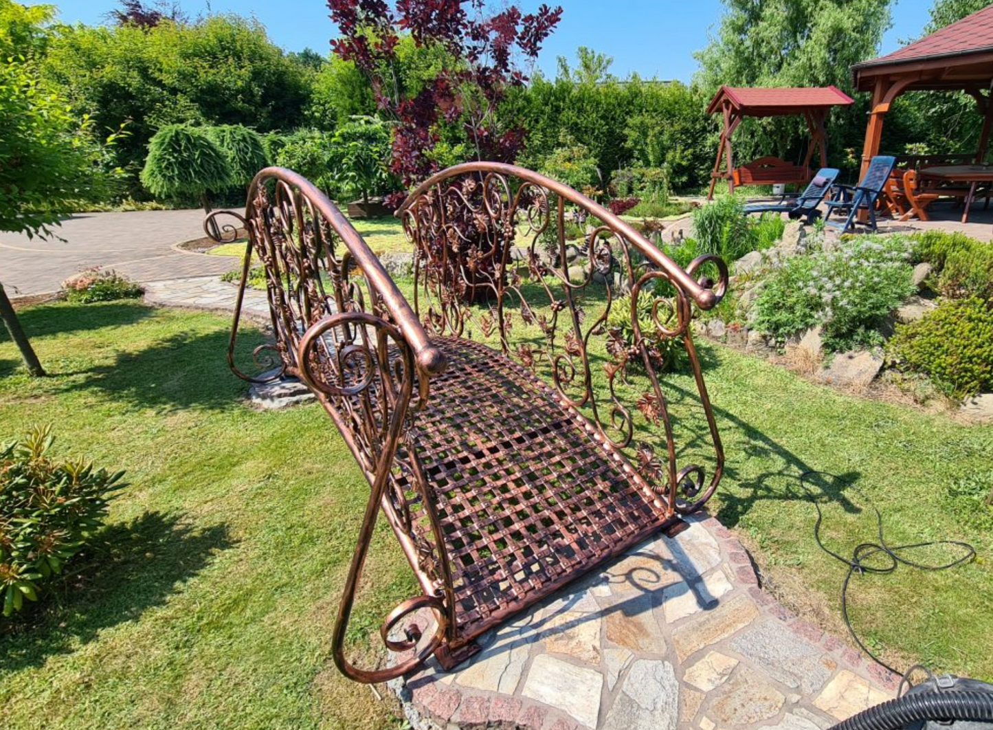 Romantische Gartenbrücke Steg Kunstschmiede