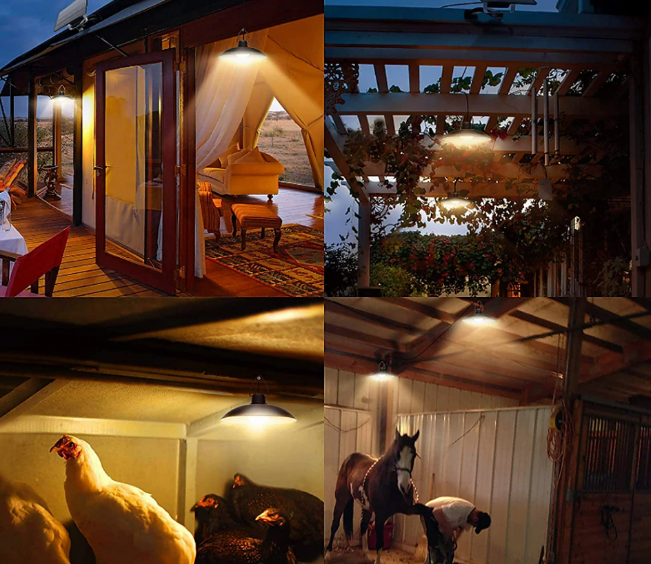 2er Solar LED Pendelleuchte