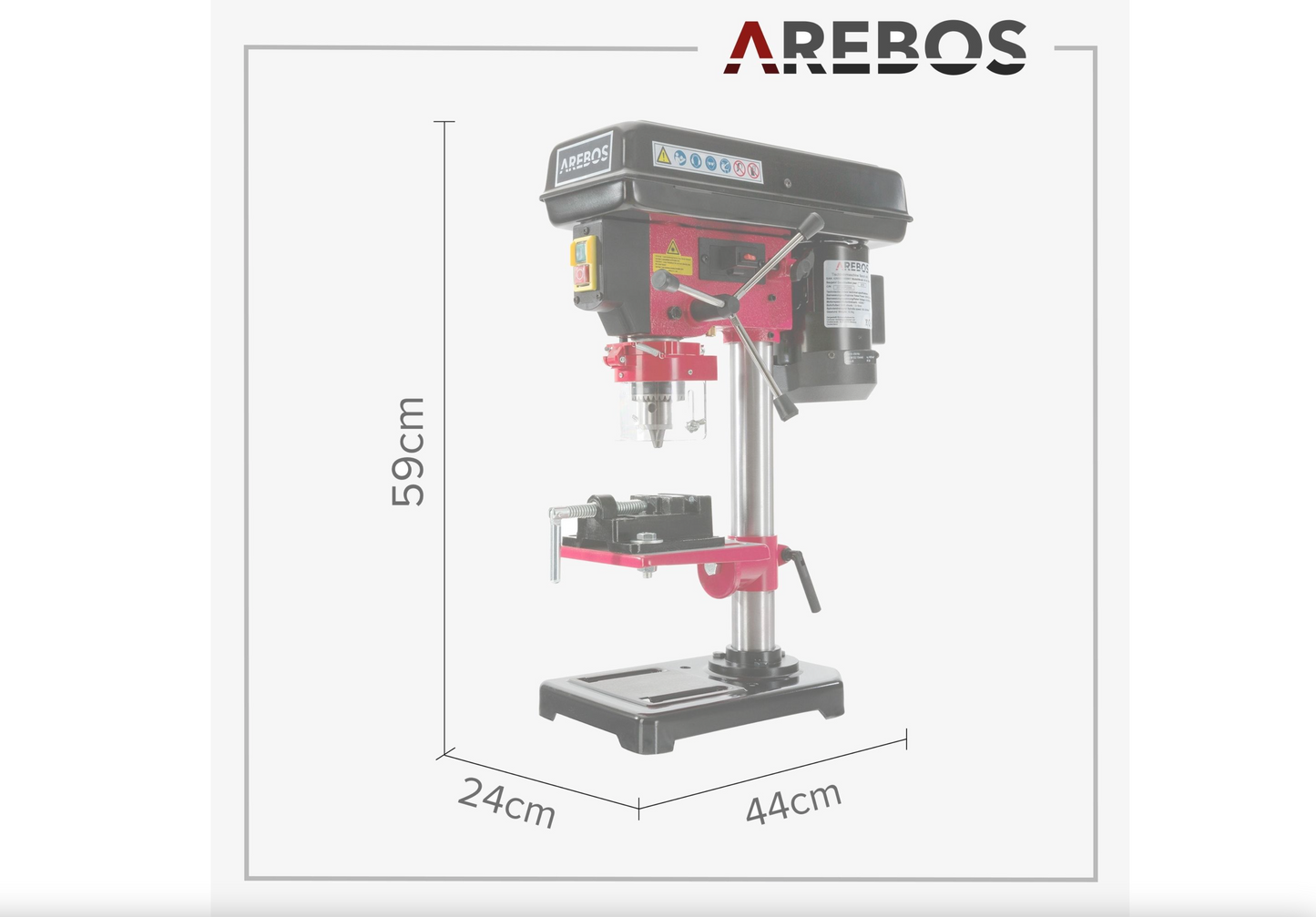 AREBOS Tischbohrmaschine AR-HB-TBM13