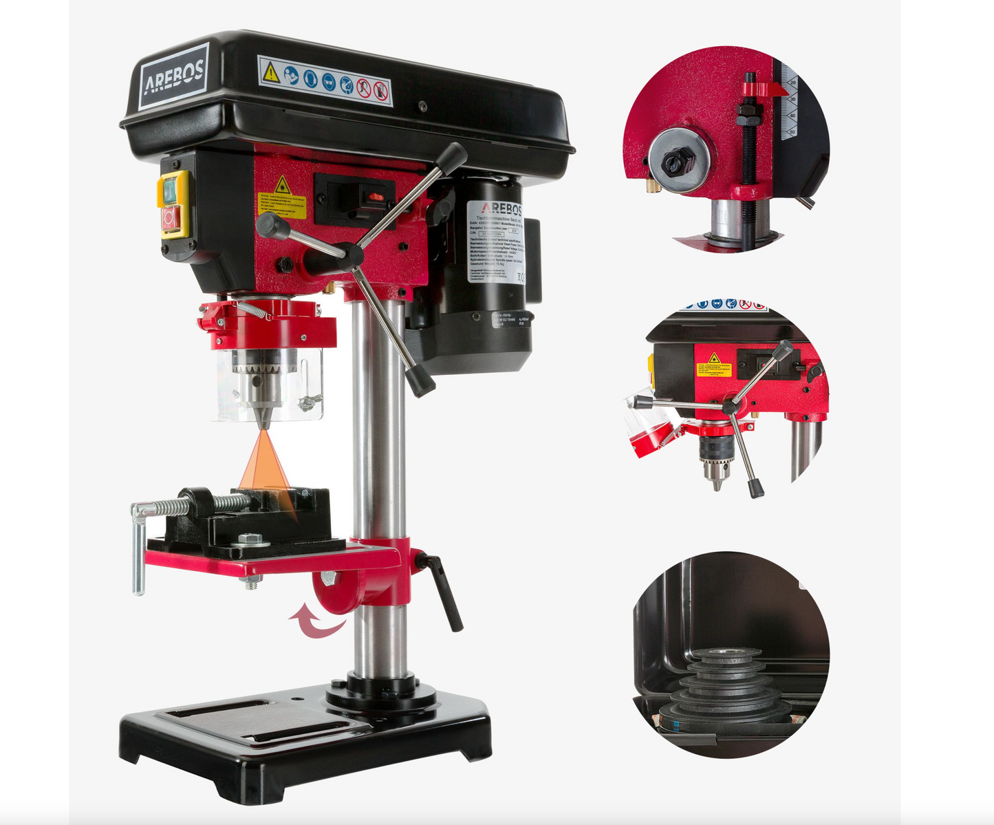 AREBOS Tischbohrmaschine AR-HB-TBM13
