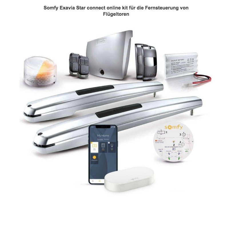 Flügeltorantrieb Somfy Exavia Star RTS + Smart Home Connect Online-Kit