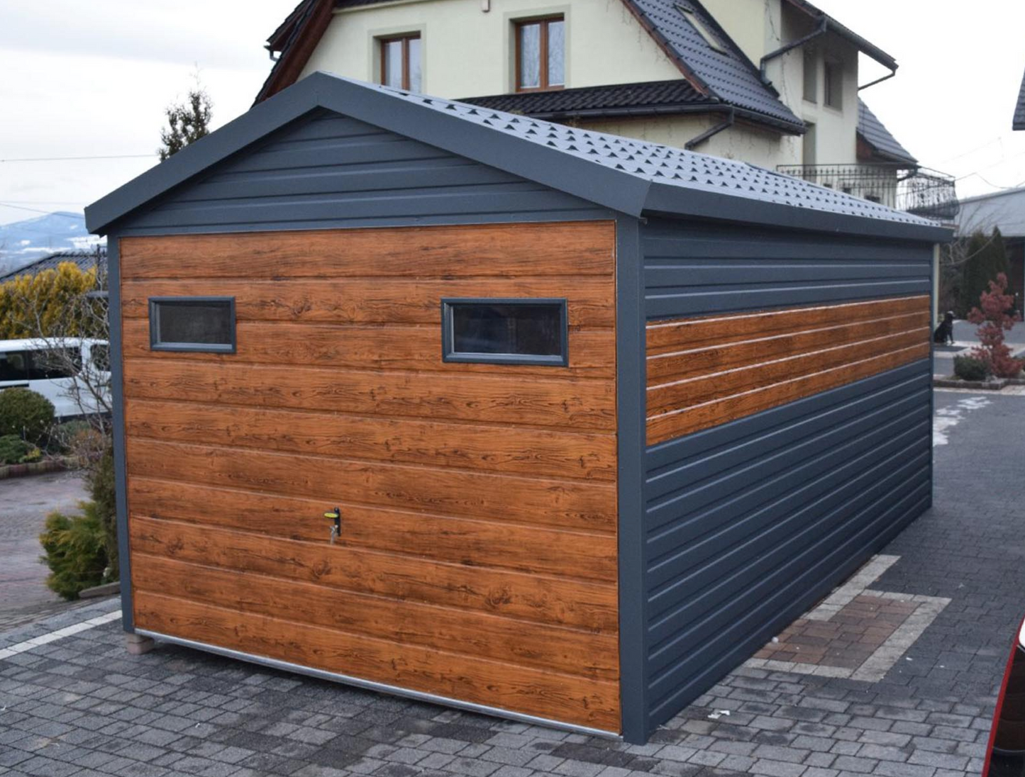 PREMIUM Stahlschuppen Stahlgarage 3x5m inkl. Montage!