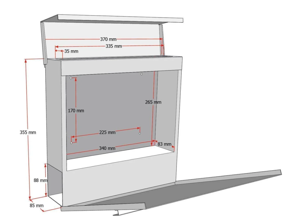Briefkasten mit Blumenkasten und Gravur | Siebert