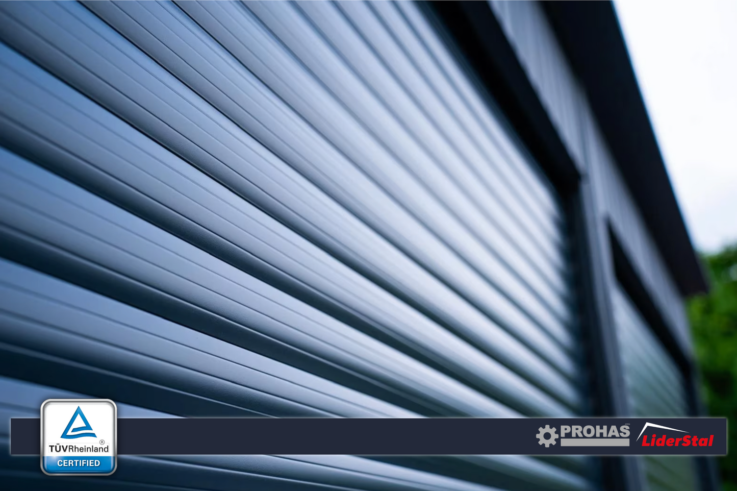 PREMIUM Halle / Lagerhalle SKU320 Stahlgarage 6×5 m + 3×3 m – Pultdach