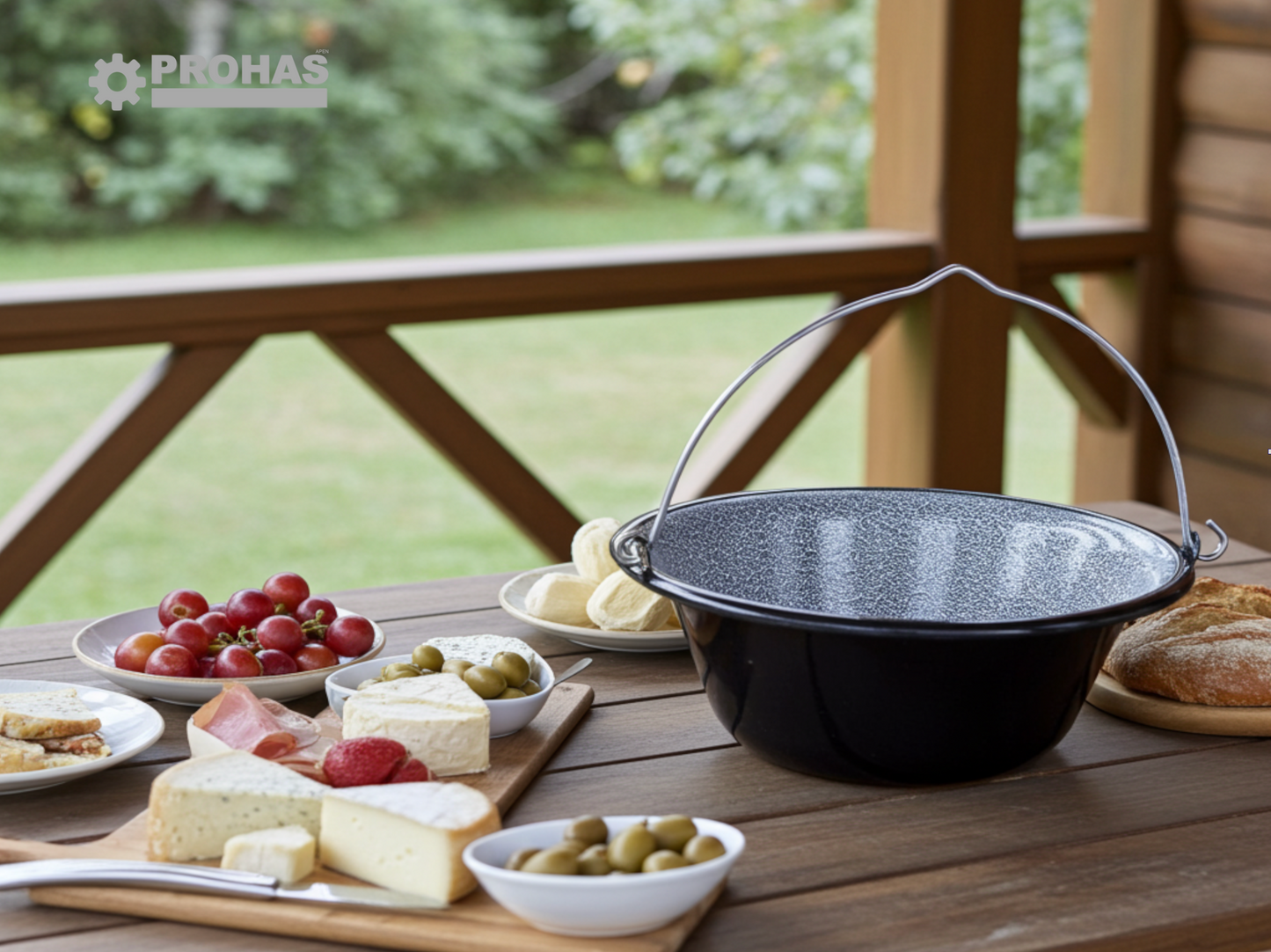 Emalie Feuer Gulasch Kochkessel Kochstelle 6L Grill & Picknick