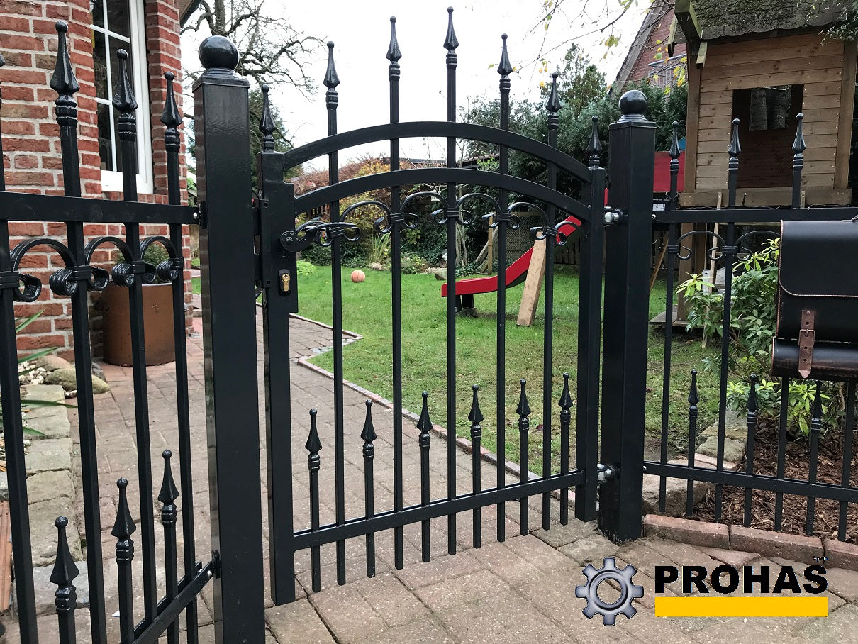Doppelflügel Schmiedetor "Hahnke " inkl. 2 Pfosten und Zubehör