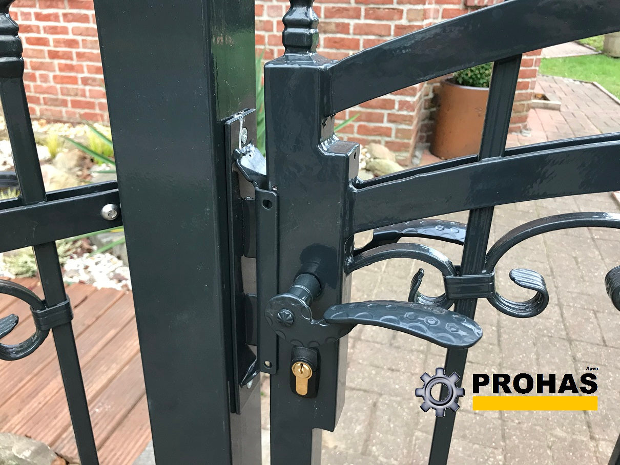 Doppelflügel Schmiedetor "Hahnke " inkl. 2 Pfosten und Zubehör