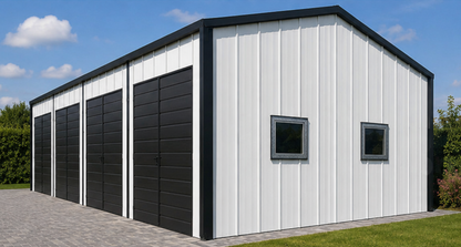 PREMIUM Stahlhalle TOPLINE 15x6m Satteldach inkl. Aufbau!