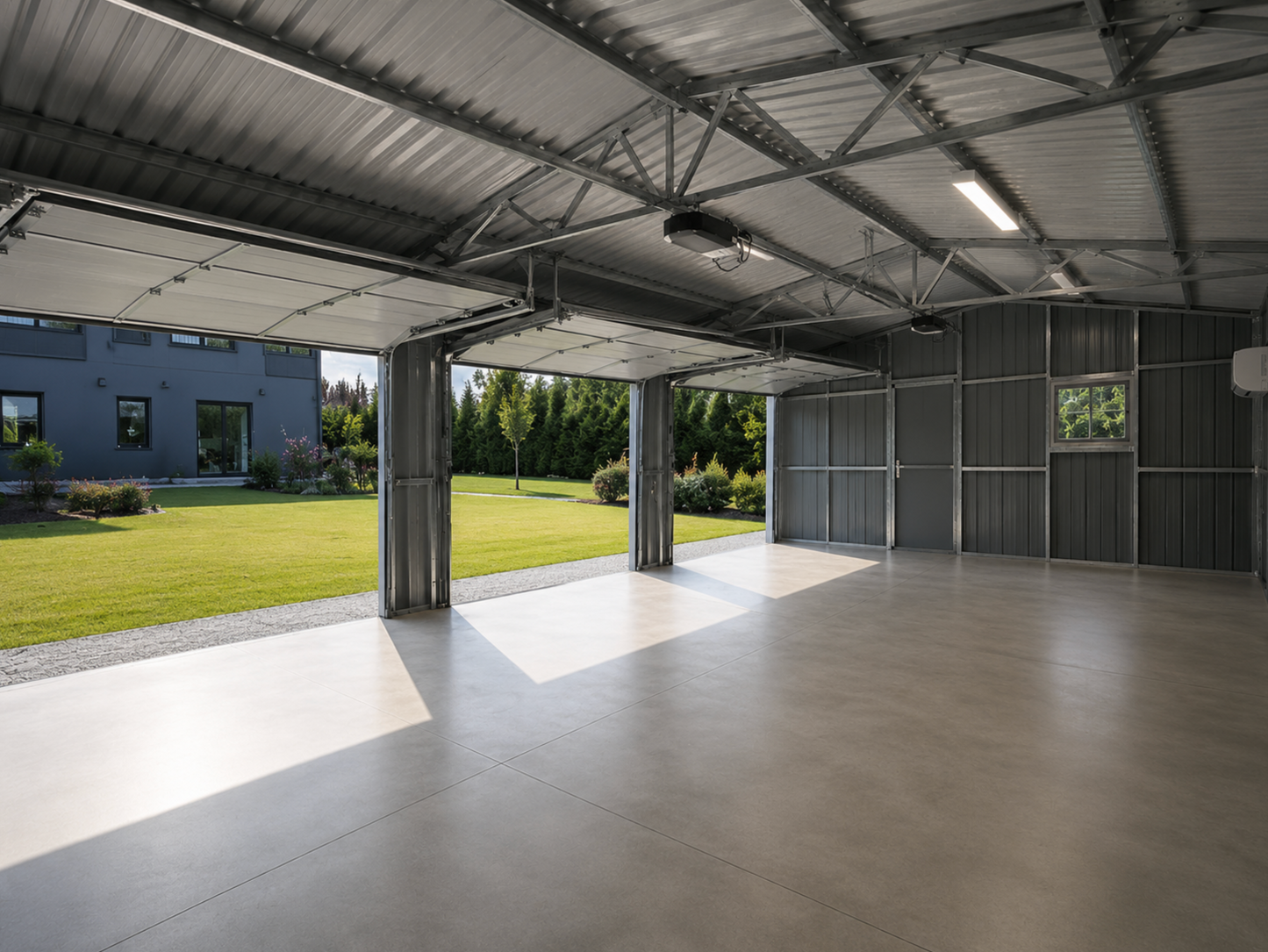 PREMIUM Stahlhalle TOPLINE 15x6m Satteldach inkl. Aufbau!