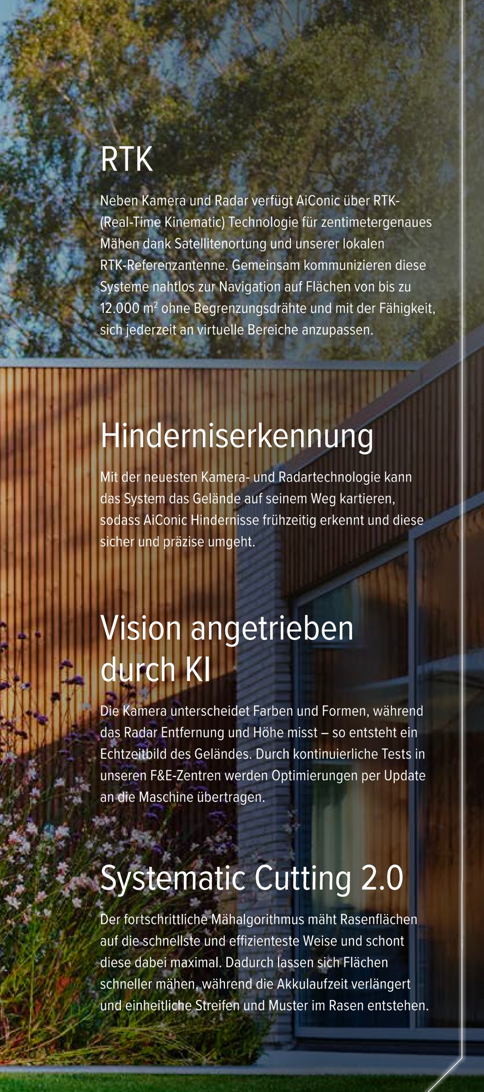 CRAMER AiConic Mähroboter mit KI & SAT Technologie