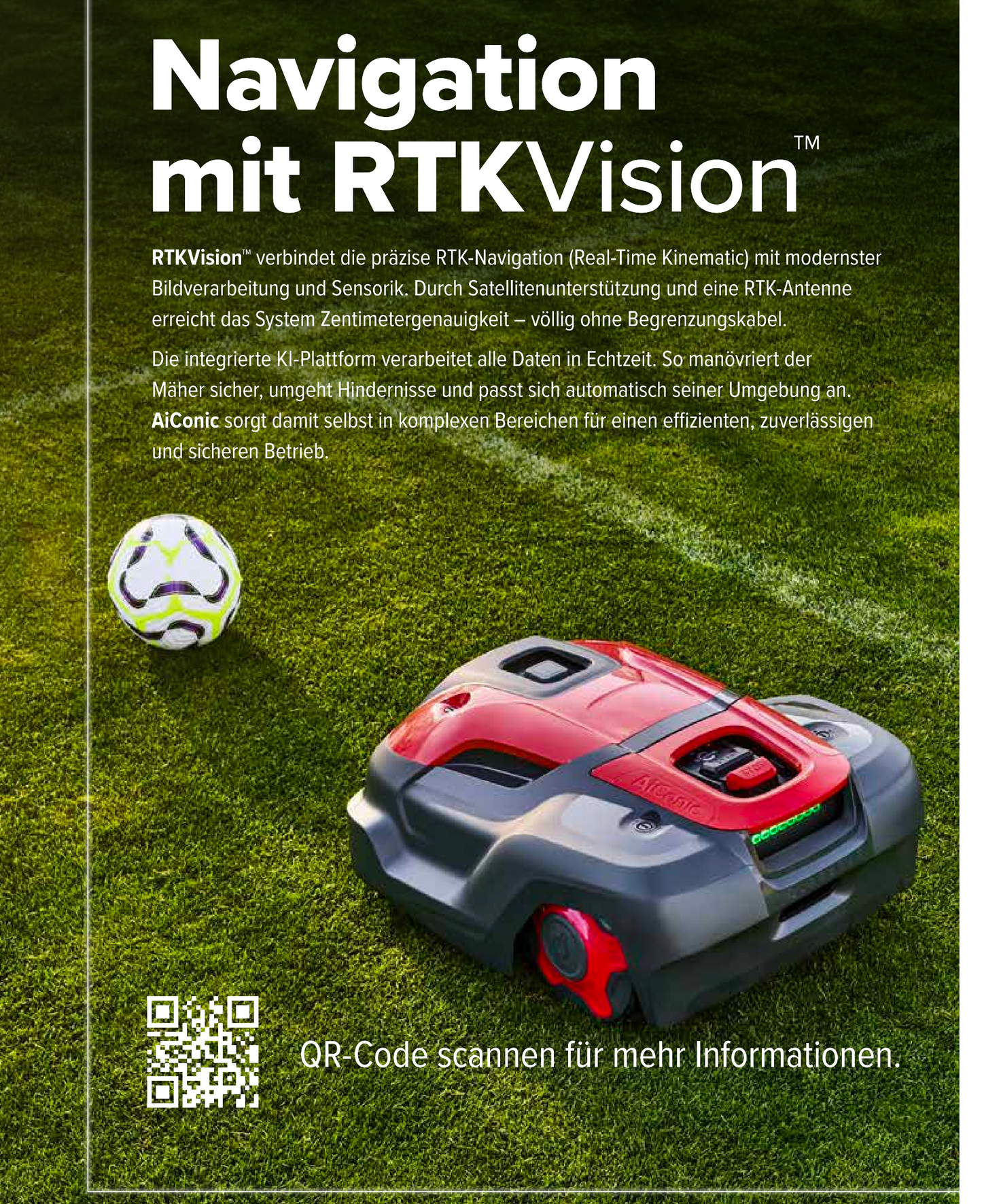 CRAMER AiConic Mähroboter mit KI & SAT Technologie