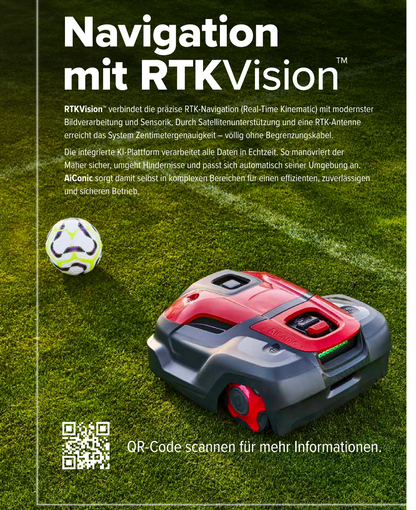 CRAMER AiConic Mähroboter mit KI & SAT Technologie