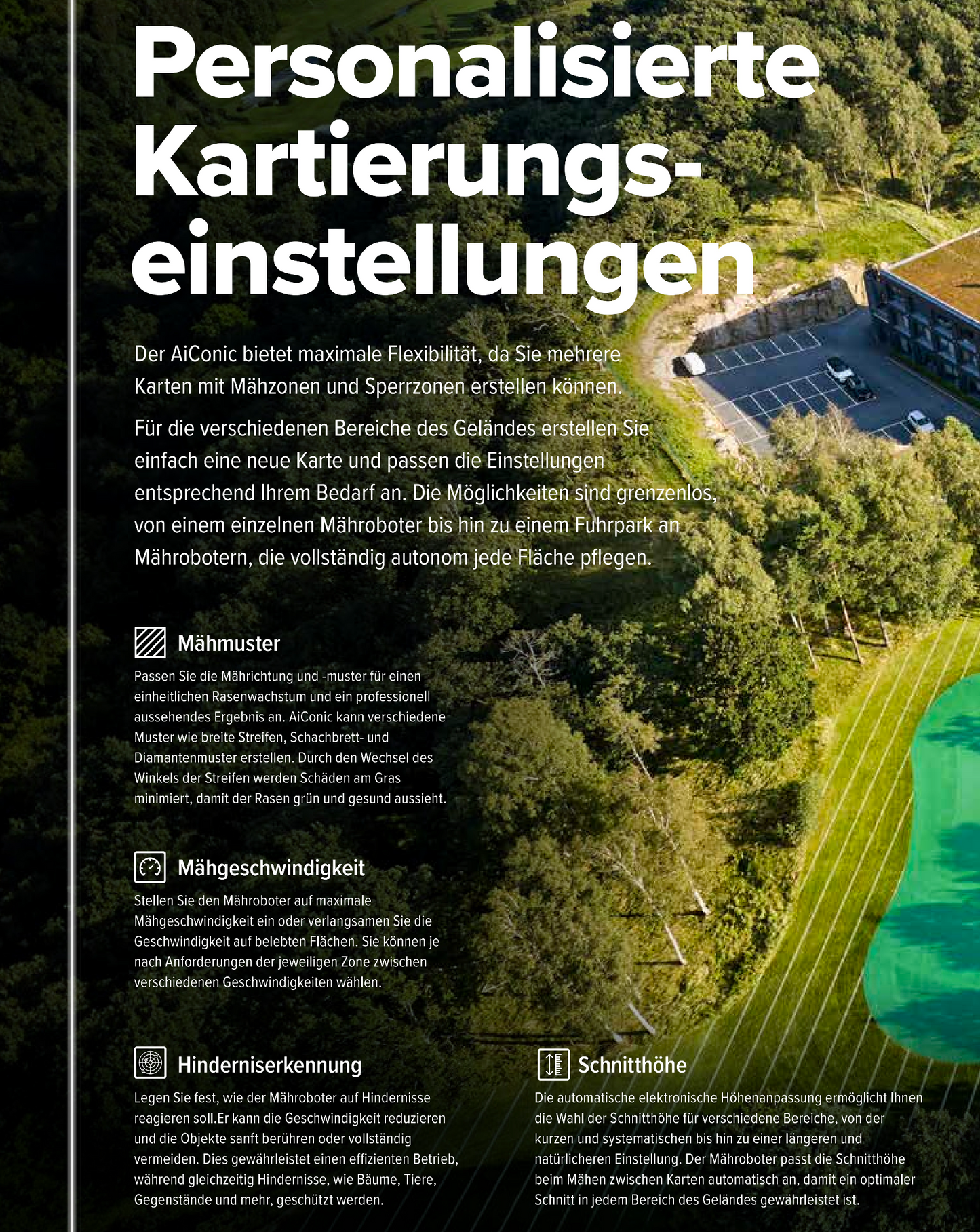 CRAMER AiConic Mähroboter mit KI & SAT Technologie