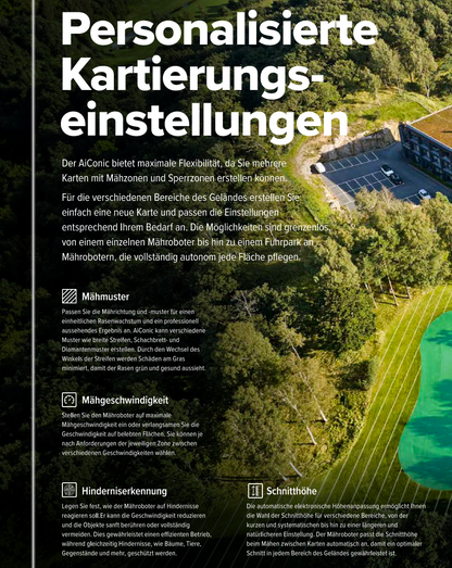 CRAMER AiConic Mähroboter mit KI & SAT Technologie