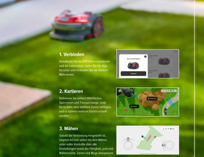 CRAMER AiConic Mähroboter mit KI & SAT Technologie