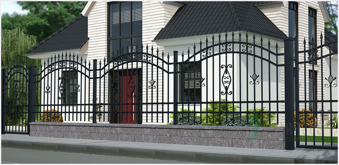 Fertigtoranlage "Alicia" inkl. Pfosten und Zubehör & E-Antrieb!