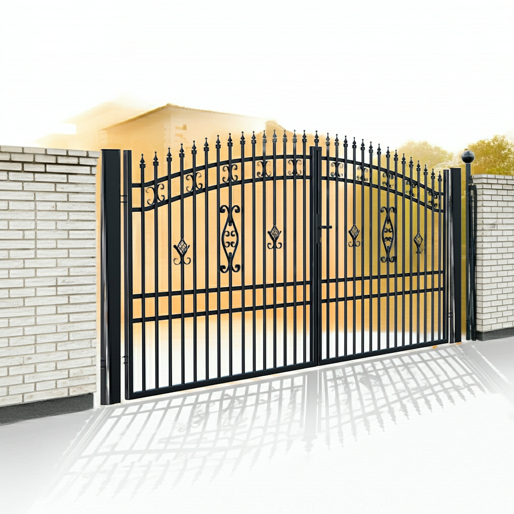 Fertigtoranlage "Alicia" inkl. Pfosten und Zubehör & E-Antrieb!