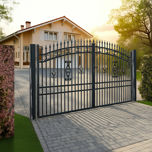 Fertigtoranlage "Alicia" inkl. Pfosten und Zubehör & E-Antrieb!