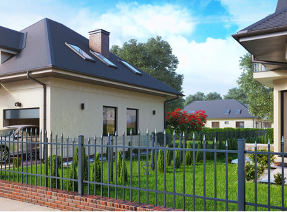 Einzel-Zaunfeld "Artistic" inkl. Befestigungsmaterial