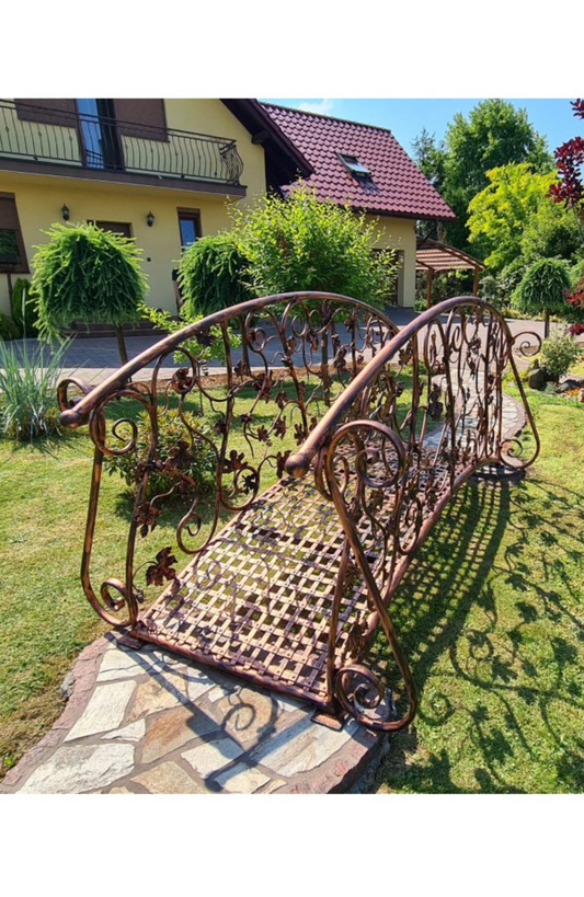 Romantische Gartenbrücke Steg Kunstschmiede