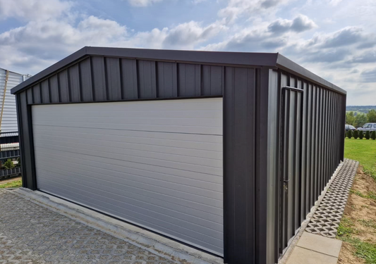 PREMIUM Stahlgarage mit Sektionaltor 6x5m inkl. Montage!