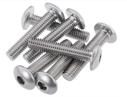 10x Zaunschrauben Edelstahl INOX A2 M8x40 mm, Innensechskant SW 5,5