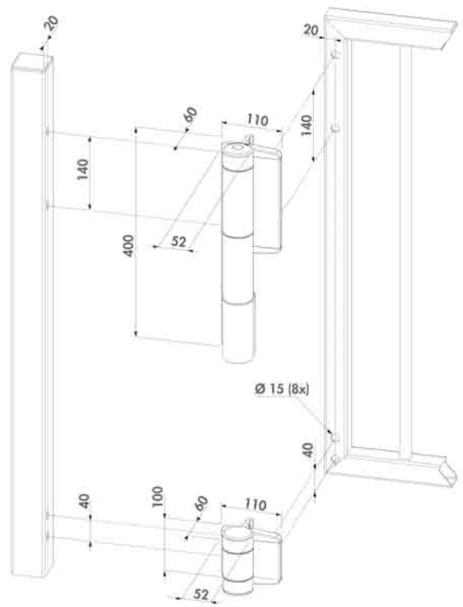 LOCINOX Hydraulischer Türöffner Mammoth 180 Grad + App
