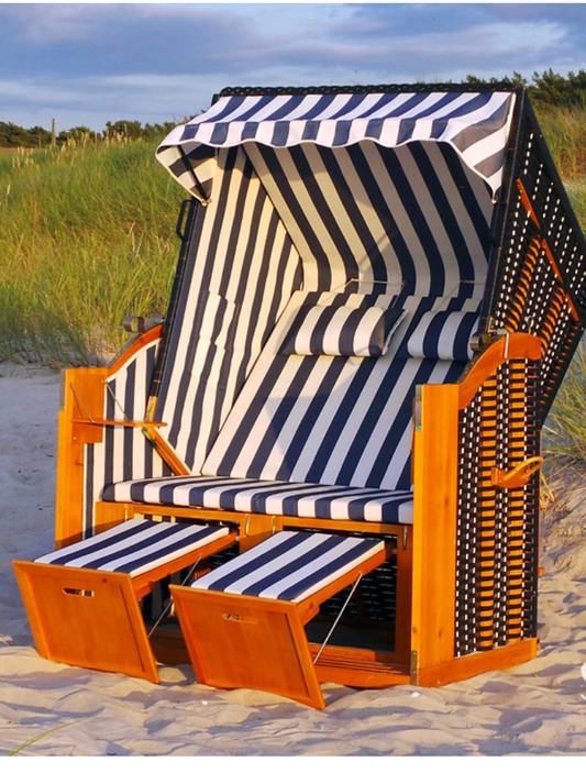 2-Personen Strandkorb Rügen XXL – 4 Varianten | Verstellbar