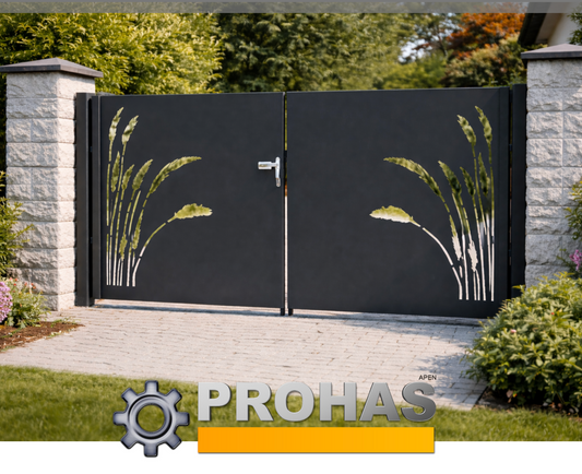 Hof Toranlage "Flora" 4x1,4m inkl. Pfosten und Zubehör