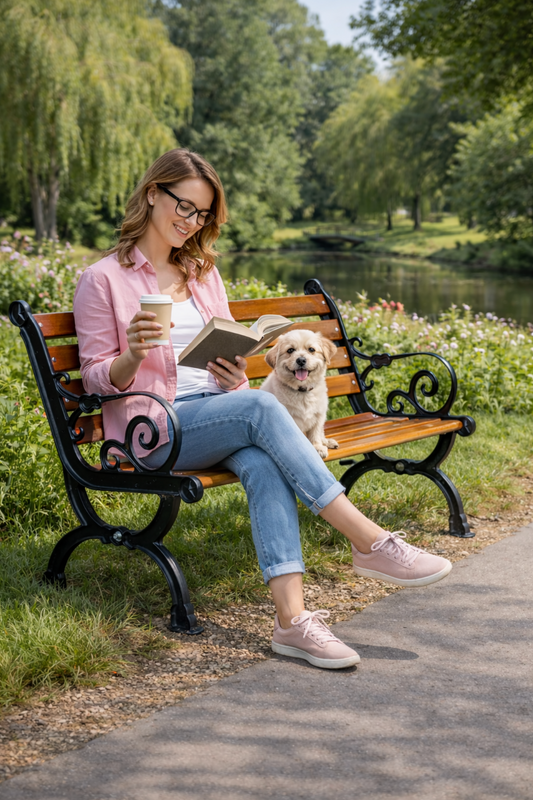 Elegante Friesenbank, Park- und Gartensitzbank Teak