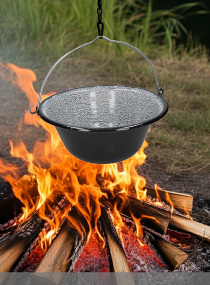 Emalie Feuer Gulasch Kochkessel Kochstelle 6L Grill & Picknick