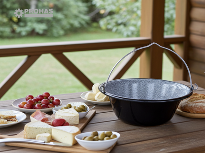 Emalie Feuer Gulasch Kochkessel Kochstelle 6L Grill & Picknick