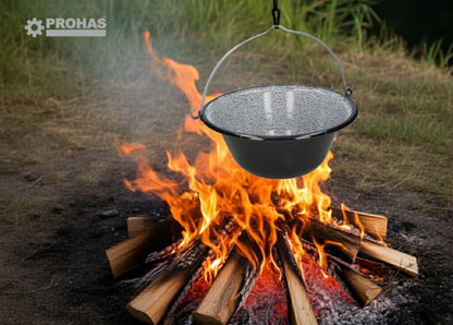 Emalie Feuer Gulasch Kochkessel Kochstelle 6L Grill & Picknick