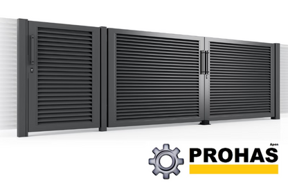 Hof Toranlage "LOUVER" 4+1m x 1,8 m optional mit Elektrik
