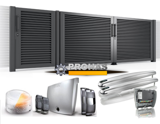 Hof Toranlage "LOUVER" 4+1m x 1,8 m optional mit Elektrik