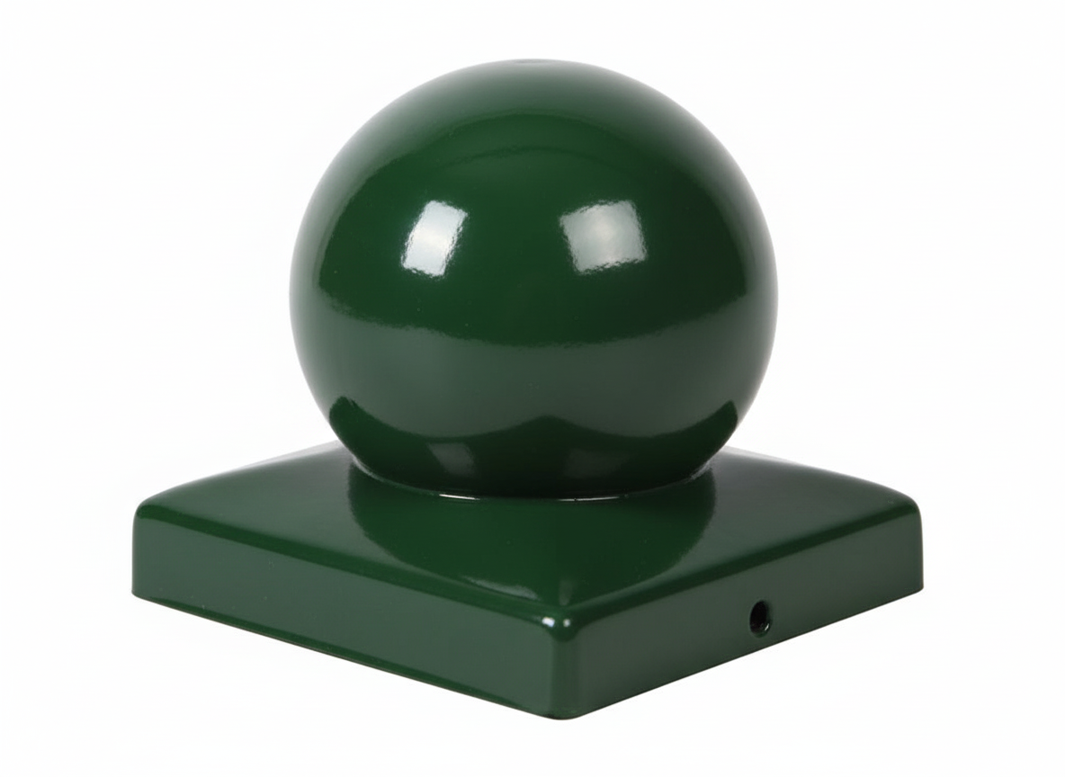 Verzinkte Pfostenkugel speziell für Schmiedezäune