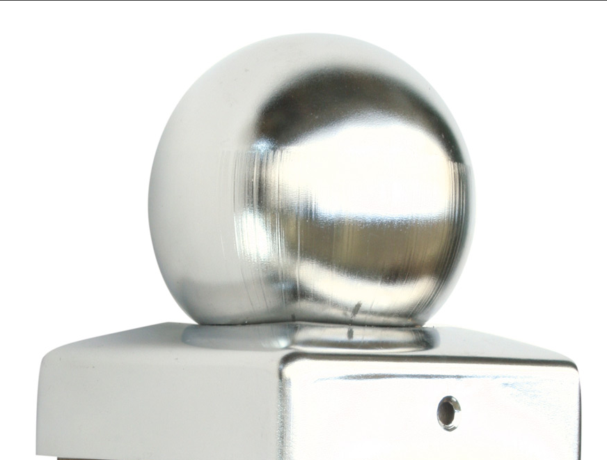 Verzinkte Pfostenkugel speziell für Schmiedezäune