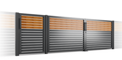 Hof Toranlage "PINO" 4+1m x 1,8 m optional mit Elektrik