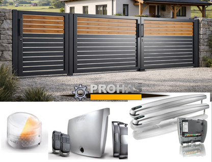 Hof Toranlage "PINO" 4+1m x 1,8 m optional mit Elektrik