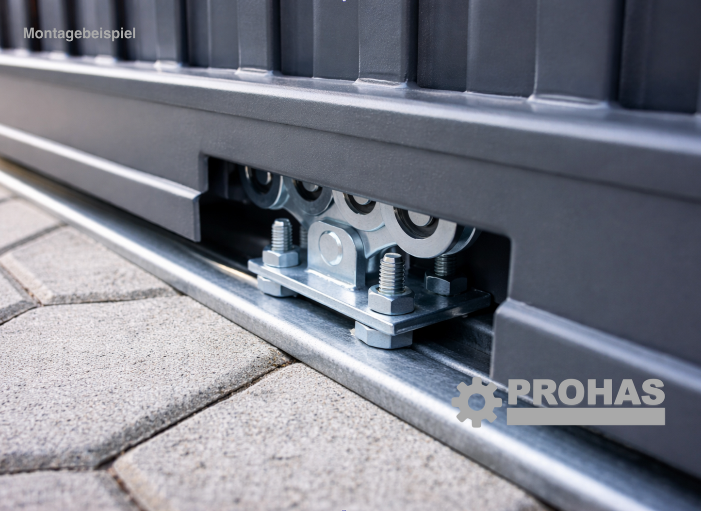 SET Laufwagenpaket für Schiebetore Profil 68×68mm mit Kunststoffrollen