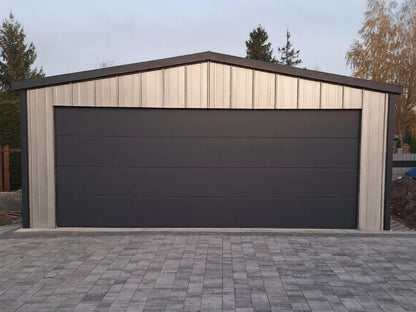 PREMIUM Stahlgarage TOPLINE 6x5m Satteldach inkl. Aufbau!