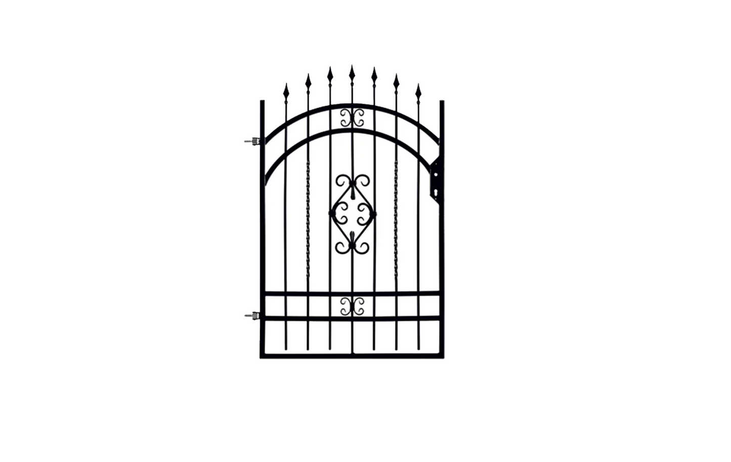 Eingangstor Eisen "Verona" inkl. Zubehör optional mit Stahlpfosten