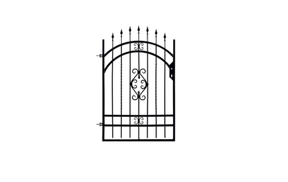Eingangstor Eisen "Verona" inkl. Zubehör optional mit Stahlpfosten