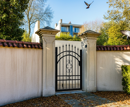 Eingangstor Eisen "Verona" inkl. Zubehör optional mit Stahlpfosten